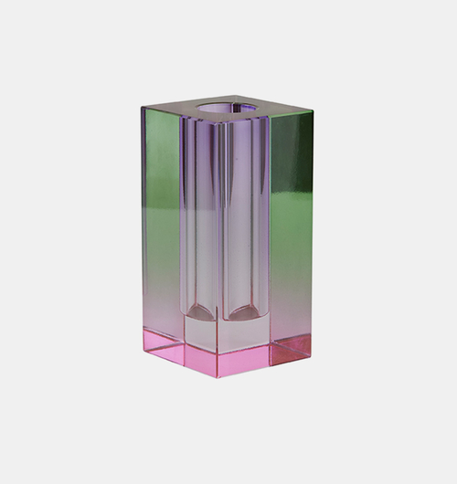 Rainbow Crystal Glass Vase