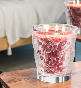 Lalique Crystal Candle Vase Merles, Packshot View
