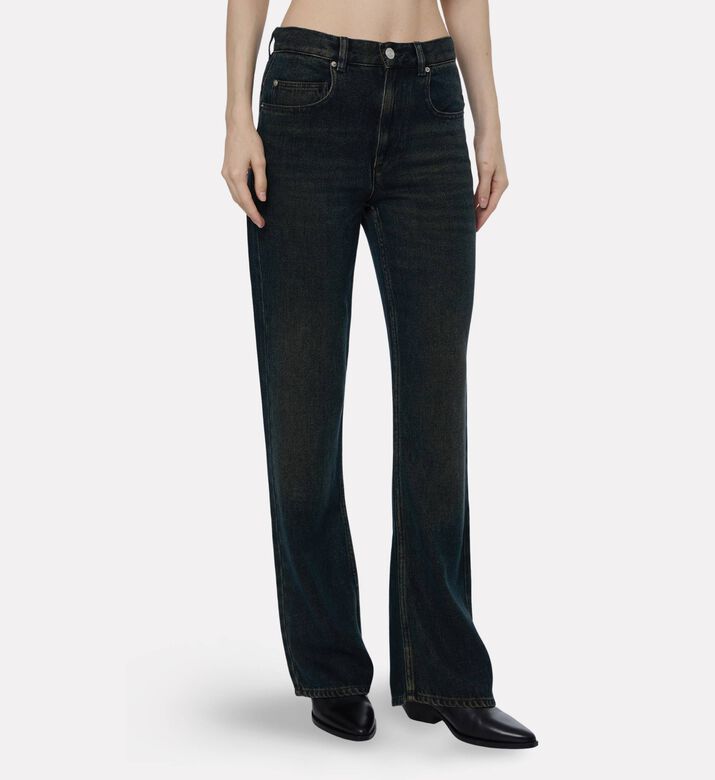 Isabel Marant Classic Dark-wash Straight-leg Jeans, Model View