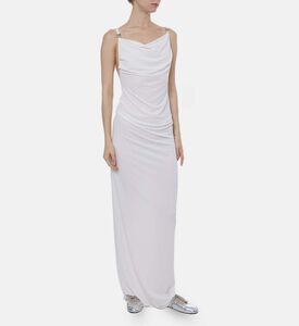 Draped Fitted Maxi Dress