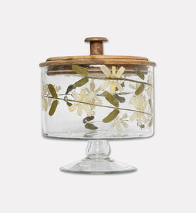 Home Deco and More Flower-print Top Lid Medium Jar, Packshot View
