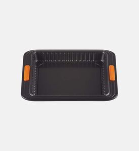 Le Creuset Square Fluted Tarte Tin, Black, 23-cm, Packshot View