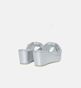 Gold Knotted Wedge Platform Sandals