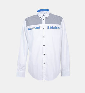 Cotton Contrasted Logo Shirt