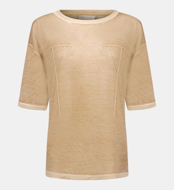 Knitted Short-sleeve Sweater