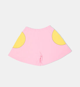 شورت بنقشة مقسمة بألوان للبنات الصغيرات