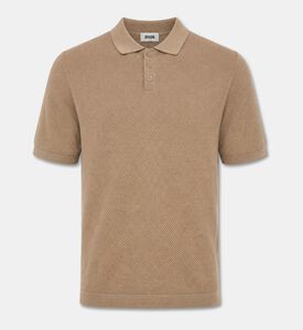 Drykorn Triton Cotton Knitted Polo, Brown, Xxl, Packshot View