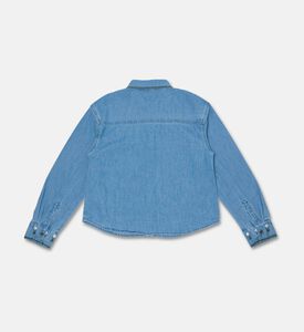 Stella McCartney Denim Embroidered Long-sleeve Shirt, Packshot View