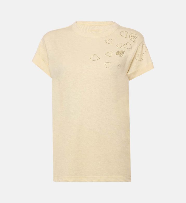 قميص أنيا مزين بحجر الراين