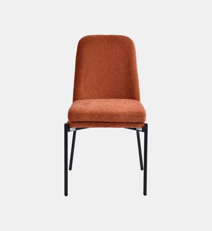 Home Deco and More Sky Plywood Steel Dining Chair, Brick, Packshot View