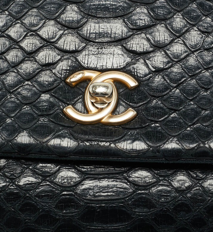 Chanel Preowned Coco Chanel Python Mini Coco Top Handle Bag, Packshot View
