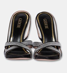 Gedebe Chrissy Rhinestone Embellished Slingback Sandals, Black, Eu-40, Packshot View