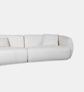 Home Deco and More Wales Four Seater Sofa 2-piece Set, White, Packshot View