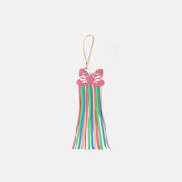 Leather Fringe Butterfly Charm