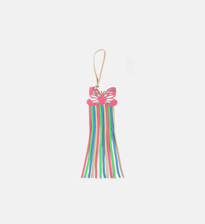 Leather Fringe Butterfly Charm