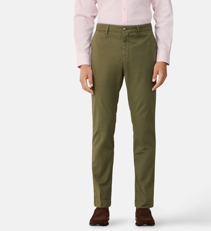 Hackett London Pant Chino, Green, 36, Model View