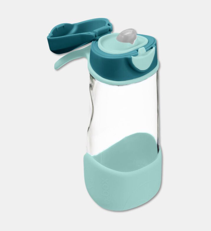B.Box Teal Flip-top Sports Bottle, Green, Packshot View