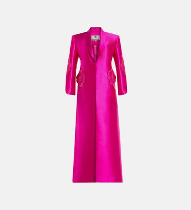 Regal Floral Applique Coat