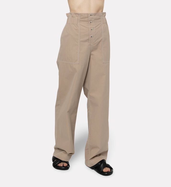 Marni Elastic Waistband Wide-leg Pants, Model View