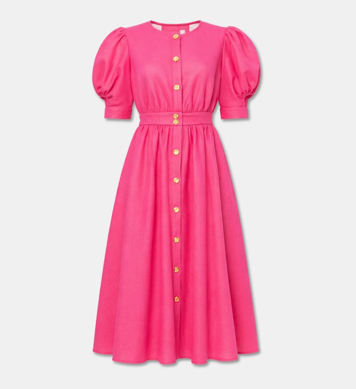 Poca and Poca Puffy Sleeve Flowing Maxi Dress, Packshot View