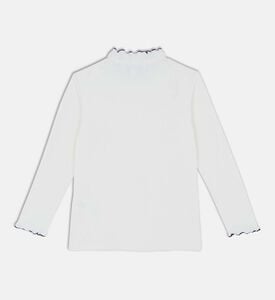 قميص داخلي بياقة عالية ومزركشة