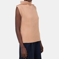 Sleeveless Ribbed Knit Top