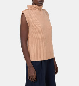 Sleeveless Ribbed Knit Top