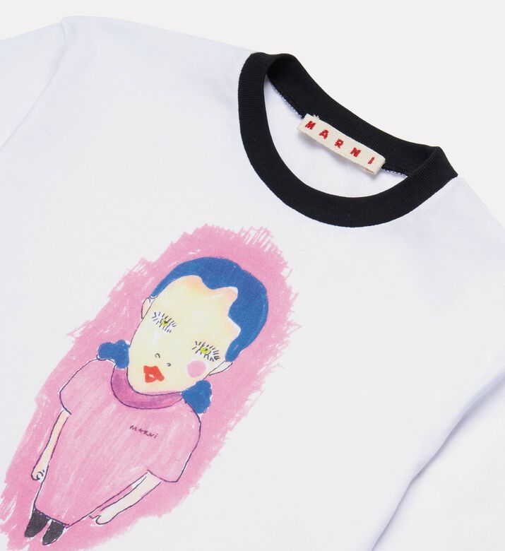 Marni Character-print Contrast Ribbing T-shirt, Packshot View
