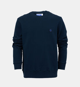 سويت شيرت قطن وصوف برقعة لوغو