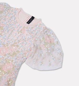 Needle And Thread Blossom Sheer Sequin-embroidered Floral Mini Dress, Packshot View