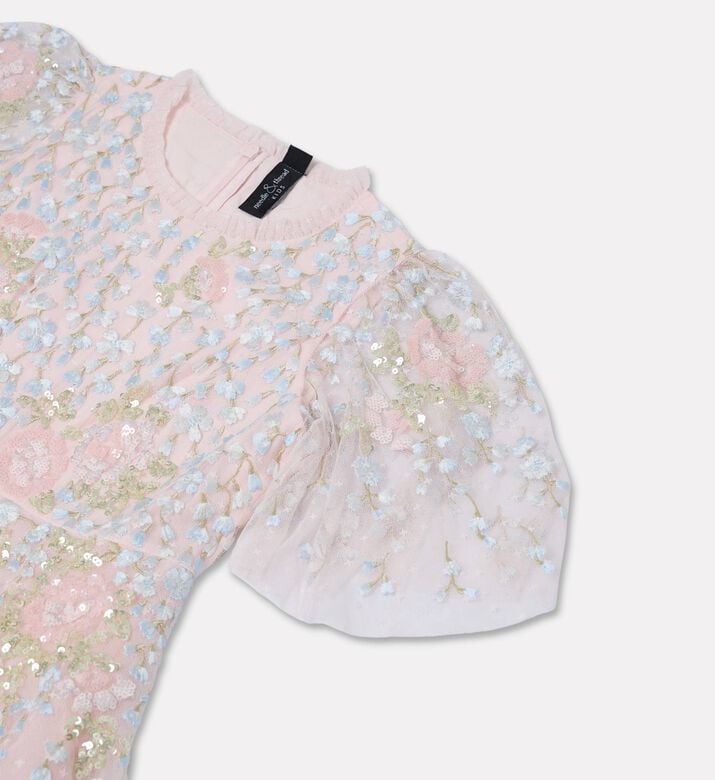 Needle And Thread Blossom Sheer Sequin-embroidered Floral Mini Dress, Packshot View