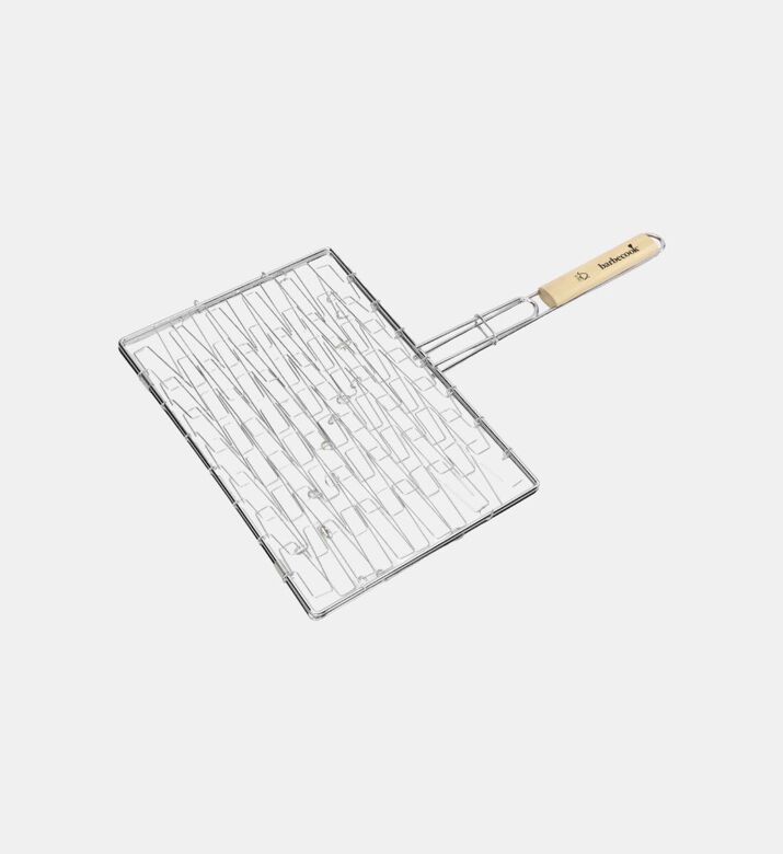 Barbecook Chrome Wooden Handle Elastic Grill, Packshot View