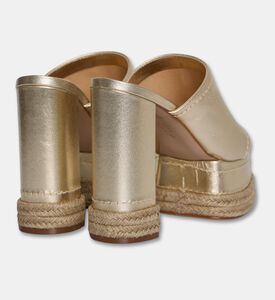 Schutz High Platform Metallic Sabot Sandals, Packshot View