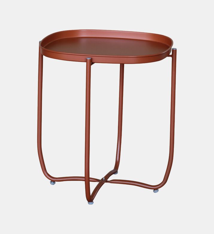 Qingdai Metallic Round-shape Side Table