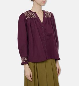 Ba and Sh Button Closure Long-sleeve Shirt, Model View