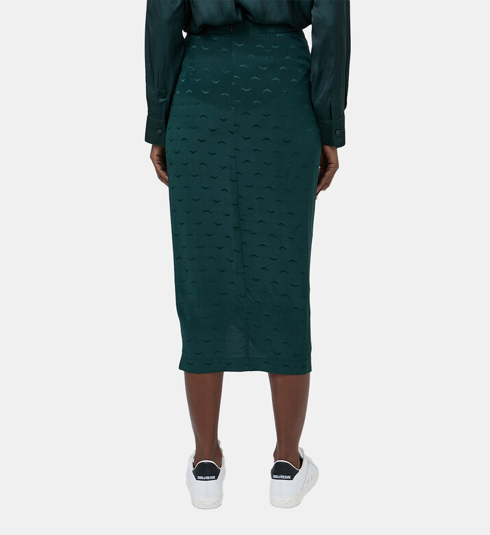 Jamelia Silk Jacquard Wings Skirt