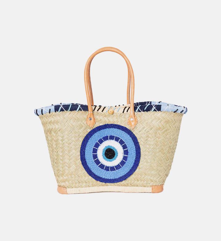 Amulet Eye Woven Beach Tote Bag