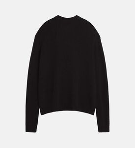 Knit Fox-embroidery Crewneck Sweater