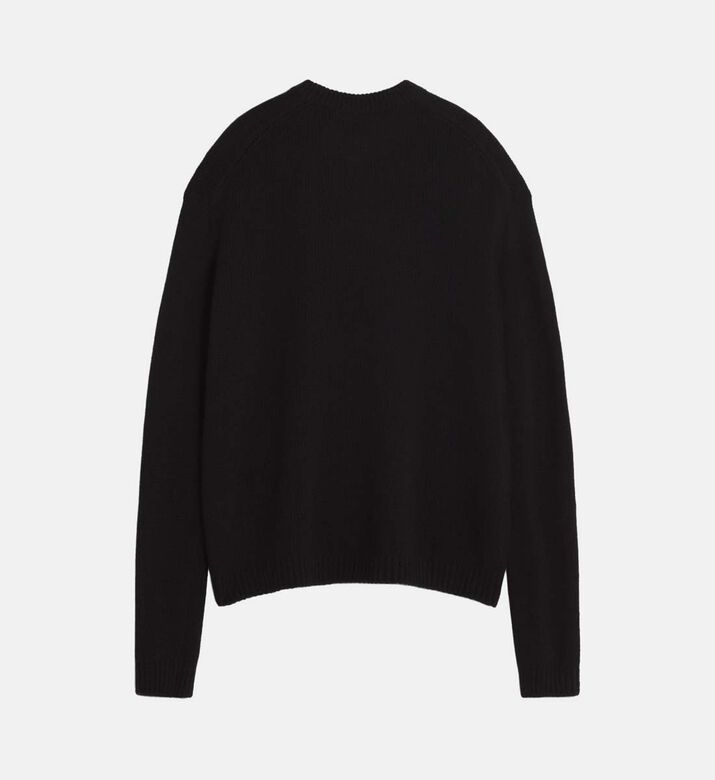 Knit Fox-embroidery Crewneck Sweater