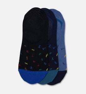 Paul Smith Multi-colored Print No-show 3-piece Socks Pack, Packshot View