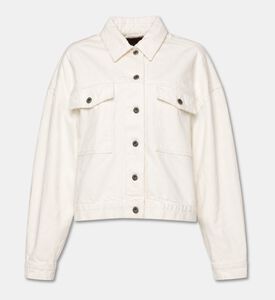 Soeur Lys Cropped Drawcord Denim Jacket, Packshot View