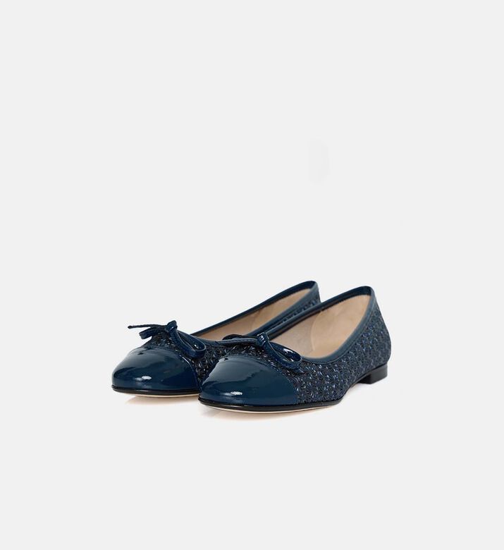 Aida Patterned Cap Toe Ballet Flats