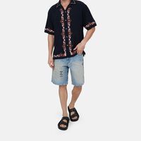 Zao Cotton Short-sleeve Embroidered Shirt