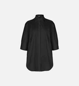 قميص ليكسي بجيوب بأكمام بطول الكوع