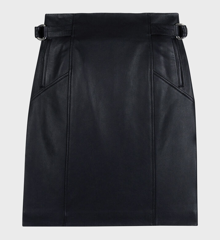 Selena Mid-length Leather Skirt