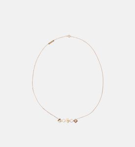 قلادة ذهب 18 قيراط مرصعة بألماس