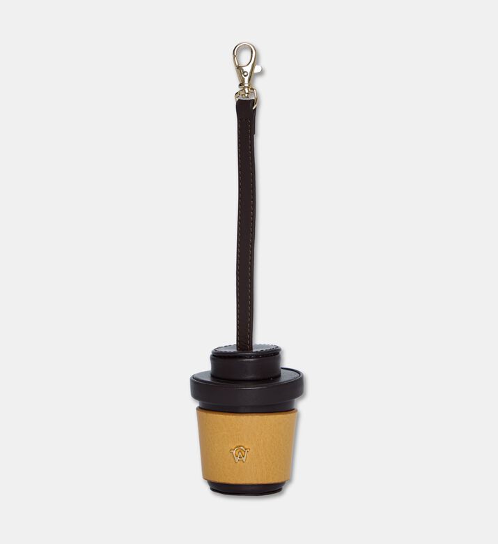 Manc Leather Coffee Cup Bag Charm, Packshot View