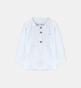 قميص كتان مخطط لطفل رضيع