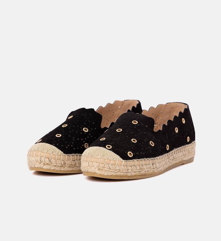 Black Jute Sole Loafers