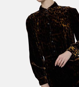Rulipe Velvet Leopard-print Dress